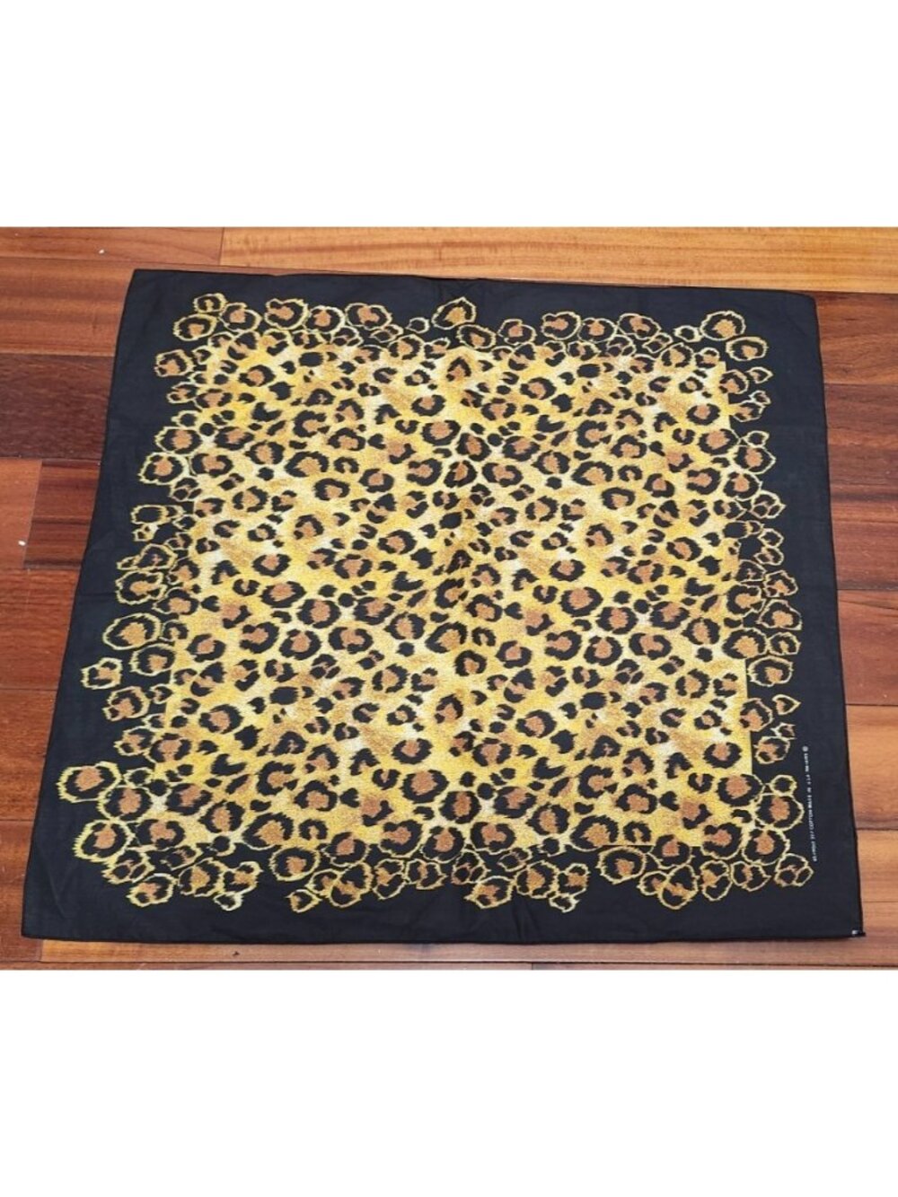 Les Foulards d'Henriette Leopard Print Square Scarf 30x31 Made USA - Picture 2 of 7